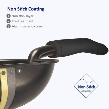 Wepet Cat Litter Scoop, Non-Stick Plated Aluminum Alloy Sifter, Kitty Durable Metal Scooper, Deep Shovel, Long Handle, Kitten Pooper Lifter, Size Large, Coated Black Body with Black Handle