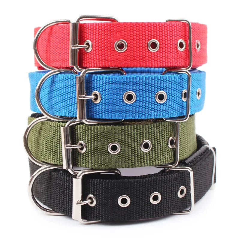 Solid Dog Collars Nylon Dog Collar for Small Medium Large Dogs Teddy Keji Pitbull Bulldog Beagle