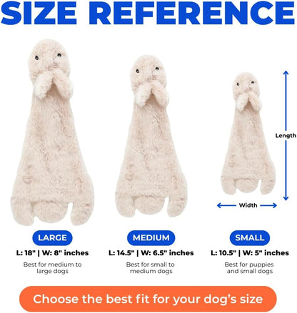 Best Pet Supplies 2-In-1 Stuffless Squeaky Dog Toy - Hare, Medium